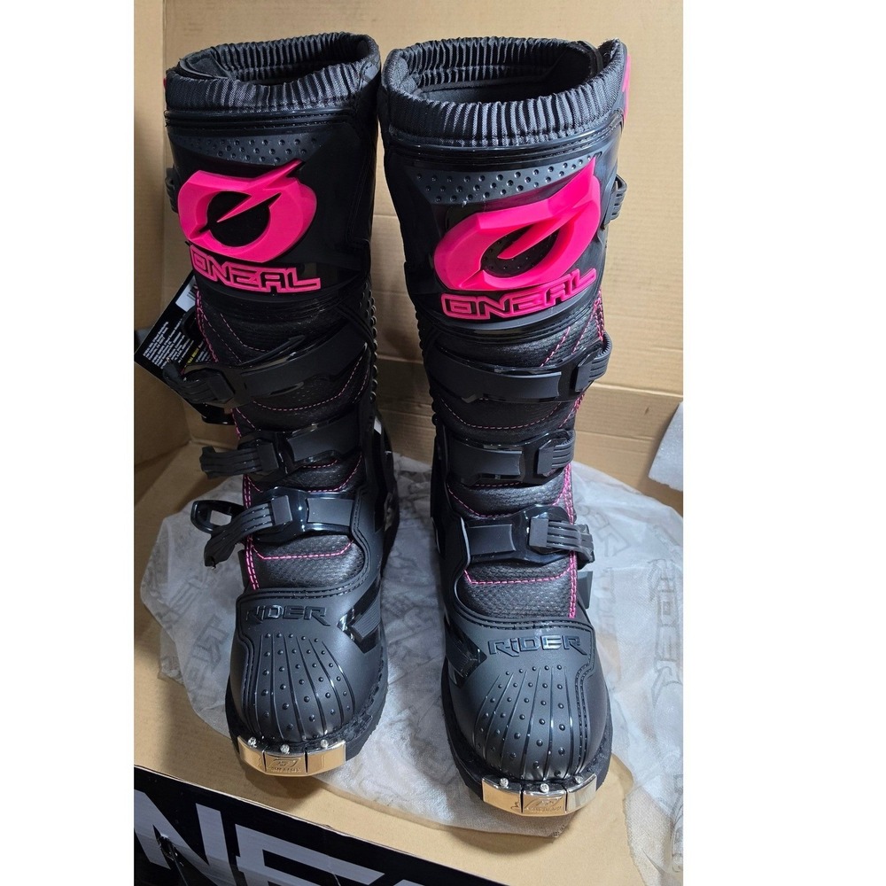 ONeal Rider Womens Motocross Boots Black Pink Size 8 39 Dirt Bike ATV 0325-708